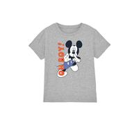 Mickey Mouse Boy's Oh Boy Boys T-Shirt Grey | Size: 7-8 Years Mickey Mouse Grey 7-8 Years