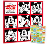 Mickey Mouse Calendar 2026 - Deluxe 2026 Disney Mickey Mouse Wall Calendar Bundle with Over 100 Reminder Stickers (Disneyland Gifts Office Supplies)