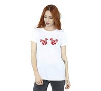 Mickey Mouse Candies Cotton Boyfriend T-Shirt In White White 4XL