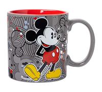 Mickey Mouse Circle Logos Pattern 20oz Jumbo Ceramic Mug | Coffee Cup, 0.59 Liters