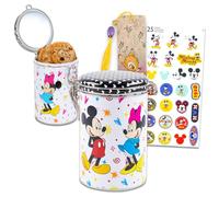 Mickey Mouse Cookie Jar for Kitchen Counter - Bundle with Mickey and Minnie Jar with Lid for Snacks Cookies Food Storage Plus More | Mickey Mouse Kitchen Accessories