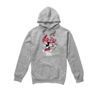Mickey Mouse Cupid Love You Valentine's Day Hoodie Light Grey | Size: Medium Mickey Mouse Light Grey M