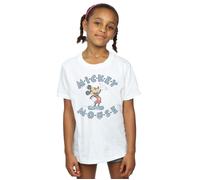 (7-8 Years, White) Disney Girls Mickey Mouse Dash Cotton T-Shirt