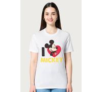 Mickey Mouse Disney I Heart Relaxed Fit T-Shirt In White White M