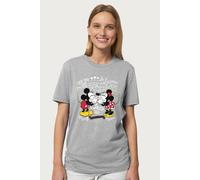 Mickey Mouse Disney Mickey Minnie Mouse Love You Forever Valentines Day Relaxed Fit T-Shirt In Mid Grey Mid Grey XL