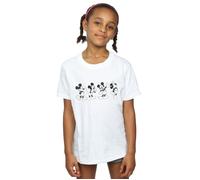 Mickey Mouse Four Emotions Cotton T-Shirt Disney White 7-8 Years