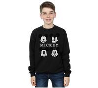 Mickey Mouse Four Heads Sweatshirt Disney Black 12-13 Years