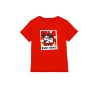 Mickey Mouse Girl's Minnie Bestfriends T-Shirt Red | Size: 7-8 Years Mickey Mouse Red 7-8 Years