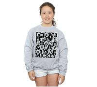 Mickey Mouse Grid Sweatshirt Disney Grey 7-8 Years