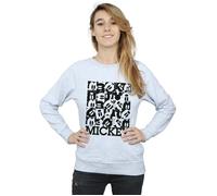 Mickey Mouse Grid Sweatshirt Disney Grey S