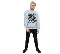 Mickey Mouse Grid Sweatshirt Disney Grey XXXL