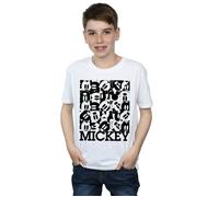 Mickey Mouse Grid T-Shirt Disney White 7-8 Years