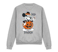 Mickey Mouse Hello Pumpkin Sweatshirt Light Grey | Size: Small Mickey Mouse Light Grey S