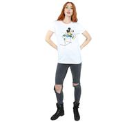 Mickey Mouse Hurdles Cotton Boyfriend T-Shirt Disney White S