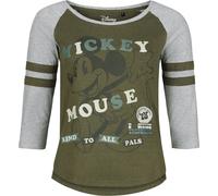 Mickey Mouse Kind to all pals Long-sleeve Shirt green grey XXL