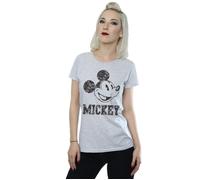 Mickey Mouse Laces Cotton T-Shirt Disney Grey XXL