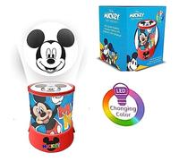 Mickey Mouse LED Projector Night Light for Kids - Battery Operated Rotating Lamp for Girls Boys Bedroom, Nursery Table Light, Portable Disney Gift for Children Age 3+