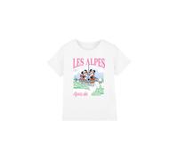 Mickey Mouse Les Alpes Kids T-Shirt White | Size: 7-8 Years Mickey Mouse White 7-8 Years
