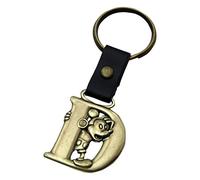 Mickey Mouse Letter D Brass Keyring