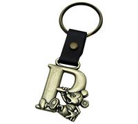 Mickey Mouse Letter P Brass Keyring