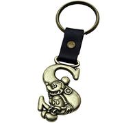 Mickey Mouse Letter S Brass Keyring