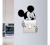 Mickey Mouse Light Switch Sticker | Mickey Mouse Vinyl Decal Art Wall | Disney Mouse Funny Lightswitch Wall Sticker for Kids Room Bedroom DIY