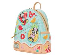Loungefly Disney: Mickey and Minnie - Adjustable Shoulder Straps - Beach Fun Mini Backpack - Ideal for Kids & Adults - Collectible Bags