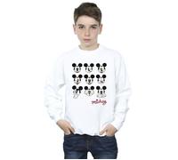 Mickey Mouse Many Faces Sweatshirt Disney White 9 Years