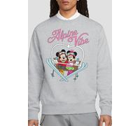 Mickey Mouse Men's Alpine Vibes Sweatshirt Light Grey | Size: Large Mickey Mouse Light Grey L