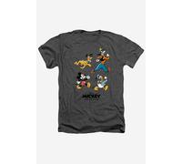 Mickey Mouse Men's And Friends Running T-Shirt Grey | Size: 2XL Mickey Mouse Grey 2XL
