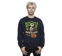 Mickey Mouse Men's Boo Sweatshirt in Navy | Size: Medium Mickey Mouse Navy M