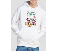 Mickey Mouse Men's Christmas Wreath Hoodie White | Size: XL Mickey Mouse White XL