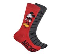 Mickey Mouse mens Crew Socks, Oh Boy! Red, 9-13 UK