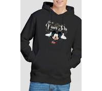 Mickey Mouse Men's Firework New Year German Hoodie Black | Size: Small Mickey Mouse Black S