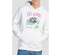 Mickey Mouse Men's Les Alpes Hoodie White | Size: 2XL Mickey Mouse White 2XL