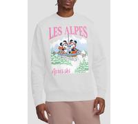 Mickey Mouse Men's Les Alpes Sweatshirt White | Size: XL Mickey Mouse White XL