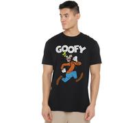 Mickey Mouse Men's Mickey & Friends Goofy Hey There T-Shirt Black | Size: Large Mickey Mouse Black L