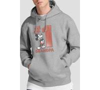 Mickey Mouse Men's Number 1 Grandpa Hoodie Light Grey | Size: Medium Mickey Mouse Light Grey M