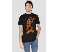 Mickey Mouse Men's Skeleton T-Shirt Black | Size: Medium Mickey Mouse Black M