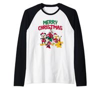 Mickey Mouse Merry Christmas Characters Raglan Baseball Tee