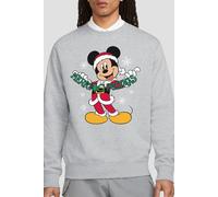 Mickey Mouse Merry Christmas Sweatshirt Light Grey Mickey Mouse Light Grey S