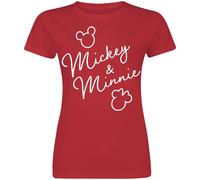 Mickey Mouse Mickey & Minnie Classic Signatures T-Shirt red S