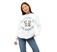 Mickey Mouse Mickey & Minnie Mouse La Cotton Sweatshirt White White M