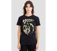 Disney Women's Disney Mickey Shadow Spooky Ladies T Shirt, Black T-Shirt (Pack of 1)