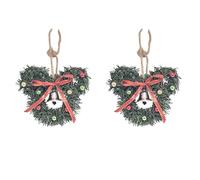 Mickey Mouse Mini Hanging Wreath: Charming Christmas Home Decor Ornament Festive Decorative Gift (Pack Of 2)