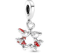 Mickey Mouse & Minnie Mouse Kissing 925 Sterling Silver Dangle Charm Compatible with Pandora Charms,and Many Other UK Charm Bracelets.