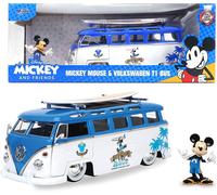 Mickey Mouse Model Bus T1 With Figure Topolino Scale 1/24 Diecast JADA TOYS