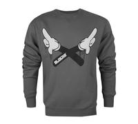 Mickey Mouse Official Mens Crossed Arms Sweatshirt / M Charcoal NS4991