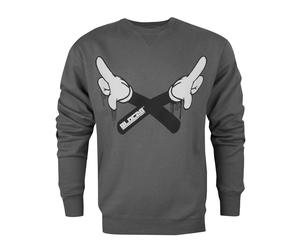 Mickey Mouse Official Mens Crossed Arms SweatshirtM Charcoal NS4991