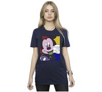 Mickey Mouse Oh Minnie Pop Art Cotton Boyfriend T-Shirt Disney Navy XL